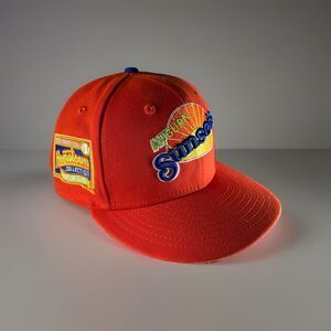 New Era Auburn Sunsets Doubledays MILB "Alternate" 59FIFTY Fitted Hat SZ 7 1/4